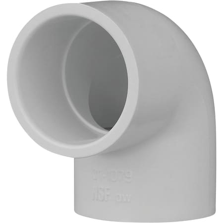 Charlotte Pipe And Foundry 1 In. Slip x Slip Schedule 40 90 Deg. PVC Elbow 1/4 Bend PVC 02300 1000HA